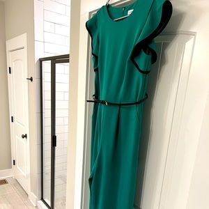 Calvin Klein Navy Green Jumpsuit. Get ready to stand out at a Holiday Party!